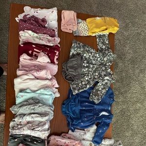 Large lot of baby girl size Newborn clothes